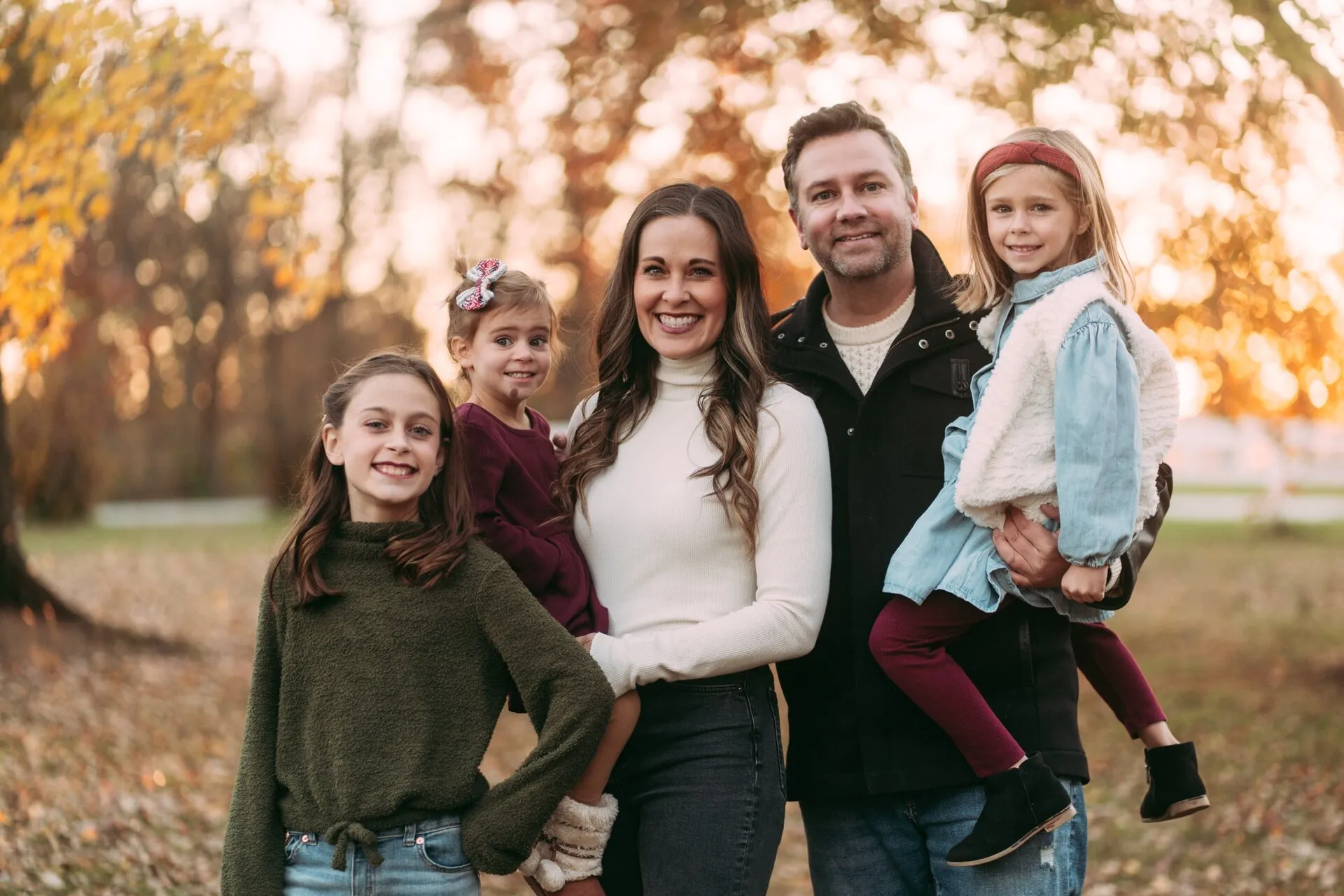 The Klintworth family at golden hour